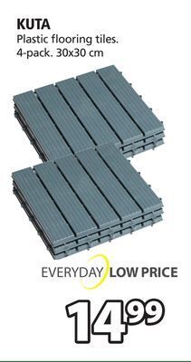 JYSK Kuta plastic flooring tiles offer