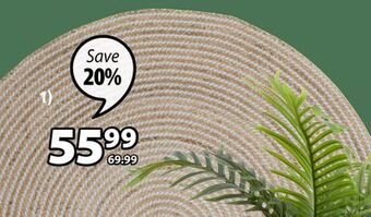 JYSK Sandeltre jute braided rug offer