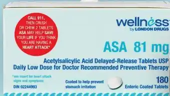 London Drugs Wellness by london drugs asa 81mg offer