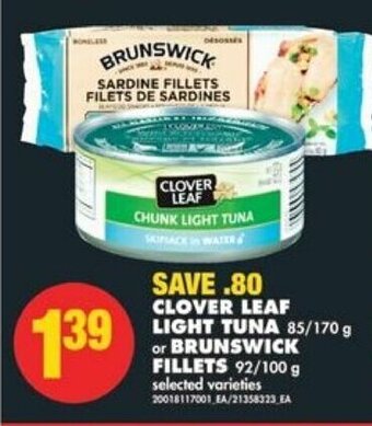 No Frills Clover leaf light tuna offer