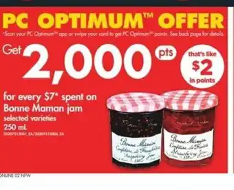 No Frills Bonne maman jam 250ml offer