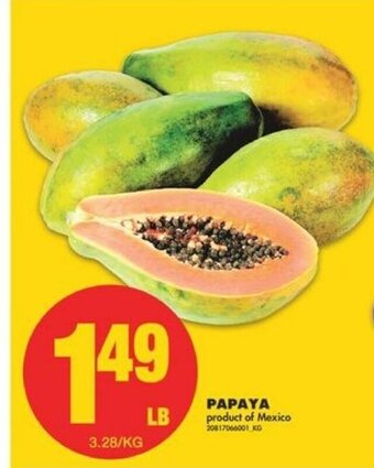 No Frills Papaya lb offer