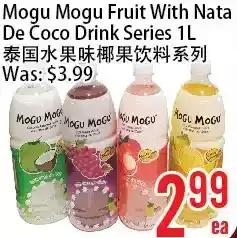 Bestco Food Mart Mogu mogu fruit with nata de coco drink series offer