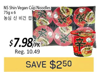 Galleria Supermarket Ns shin vegan cup noodles offer