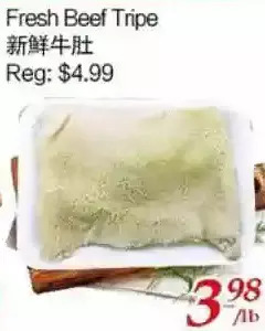 Tone Tai Supermarket Fresh beef tripe offer