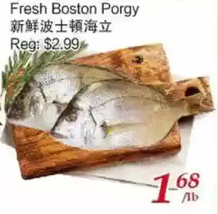 Tone Tai Supermarket Fresh boston porgy offer