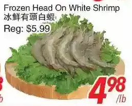 Foody World Frozen head on white shrimp offer