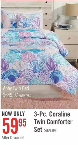 The Brick Coraline 3-piece twin comforter set offer