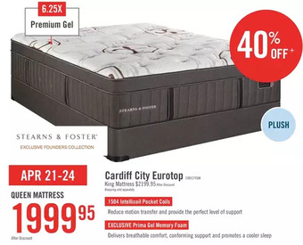 The Brick Stearns & foster founders collection cardiff city eurotop queen mattress offer