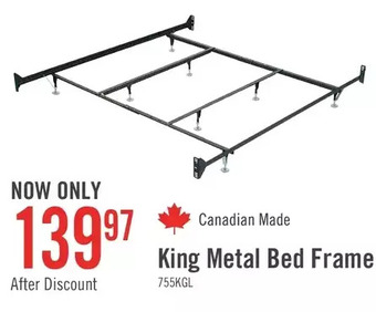 The Brick King metal glide bed frame with headboard/footboard attachment offer