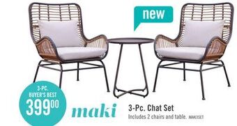 The Brick Maki 3-piece patio dining set offer