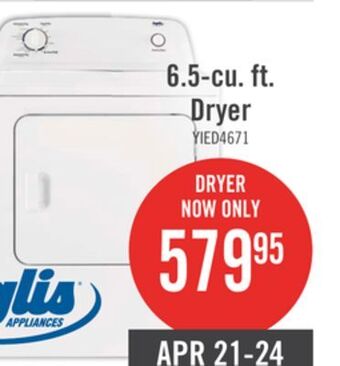 The Brick Inglis 6.5 cu. ft. electric dryer with automatic drying control yied4671ew offer