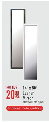 The Brick 14 x 50 leaner mirror offer