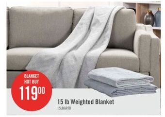 The Brick Microfibre 15-pound weighted blanket offer