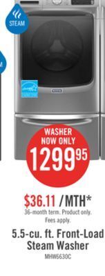 The Brick Maytag 5.5 cu. ft. front-load washer with extra power mhw6630hc offer