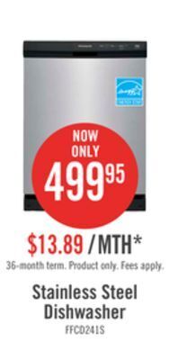 The Brick Frigidaire built-in dishwasher - ffcd2413us offer
