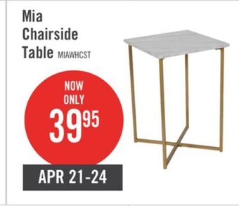 The Brick Mia faux marble chairside table offer