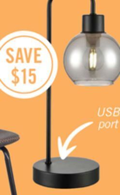 The Brick Jayden desk/task lamp with usb port offer