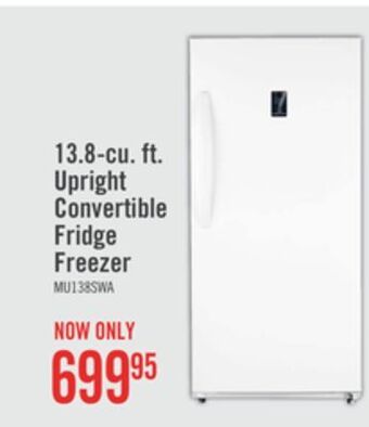 The Brick Midea 13.8 cu. ft. convertible upright refrigerator-freezer - mu138swar1rc1 offer