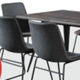 The Brick Amos 7-piece dining package with tess chairs - grey offer