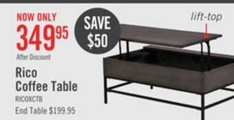The Brick Rico coffee table with lift top - grey offer