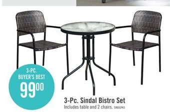The Brick Sindal 3-piece outdoor bistro set offer