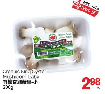 T&T Supermarket Organic king oyster mushroom-baby, 200g offer