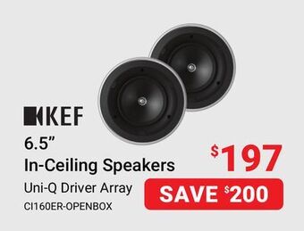 Visions Electronics Kef 6.5 in-ceiling speakers offer