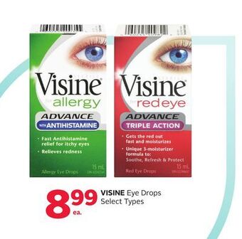 Rexall Visine eye drops offer
