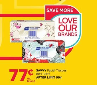 Rexall Savvy facial tissues offer