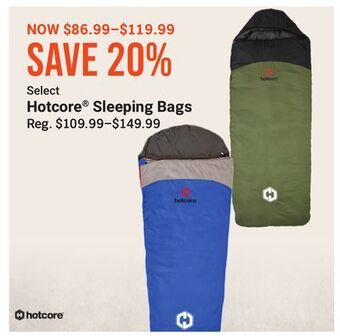 Bass Pro Select hotcore® sleeping bags offer