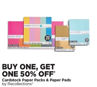 Michaels Cardstock Paper Packs & Paper Pads by Recollections® offer