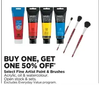 Michaels Select Fine Artist Paint & Brushes Acrylic, oil & watercolour. Open stock & sets. offer