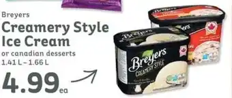 IGA Breyers Creamery Style Ice Cream offer