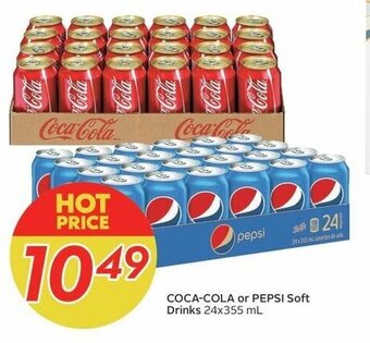 Sobeys COCA-COLA or PEPSI Soft Drinks 24x355 mL offer