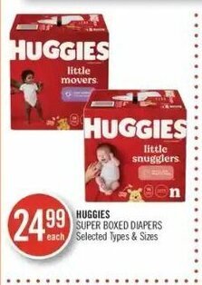 Shoppers Drug Mart Huggies super boxed diapers offer