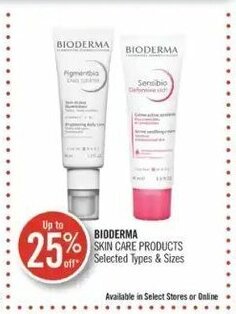 Shoppers Drug Mart Bioderma skin care products offer