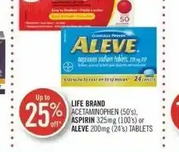Shoppers Drug Mart Aleve 200mg 24's tablets offer