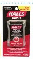 Shoppers Drug Mart Halls minis no sugar added cherry lozenges 24's offer