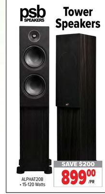 2001 Audio Video Psb tower speakers offer