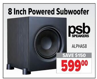 2001 Audio Video Psb 8 inch powered subwoofer offer