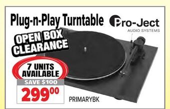 2001 Audio Video Pro-ject plug n play turntable offer