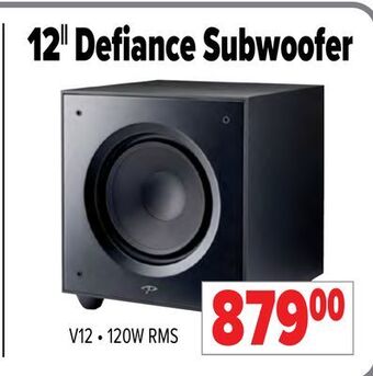 2001 Audio Video 12 defiance subwoofer offer