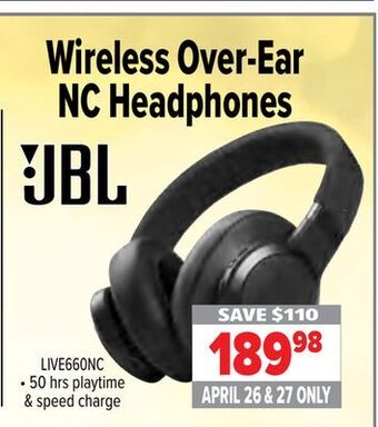2001 Audio Video Jbl wireless over-ear nc headphones offer