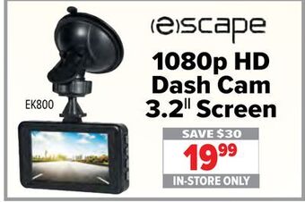2001 Audio Video Escape 1080p hd dash cam 3.2 screen offer