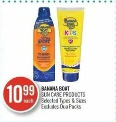 Shoppers Drug Mart Banana boat sun care products offer