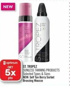 Shoppers Drug Mart St. Tropez sunless tanning products offer