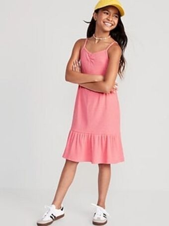 Old Navy Rib-knit cinch-front swing dress for girls offer