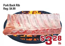 Top Food Supermarket Pork back rib offer