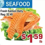 Top Food Supermarket Fresh salmon belly offer